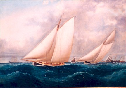 Puritan vs Genesta, America's Cup 1885, by William G. Yorke