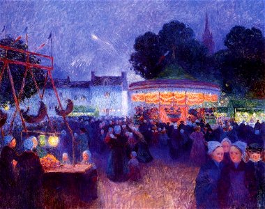 Puigaudeau, Ferdinand du - Carnival at Night, Saint-Pal de Leon