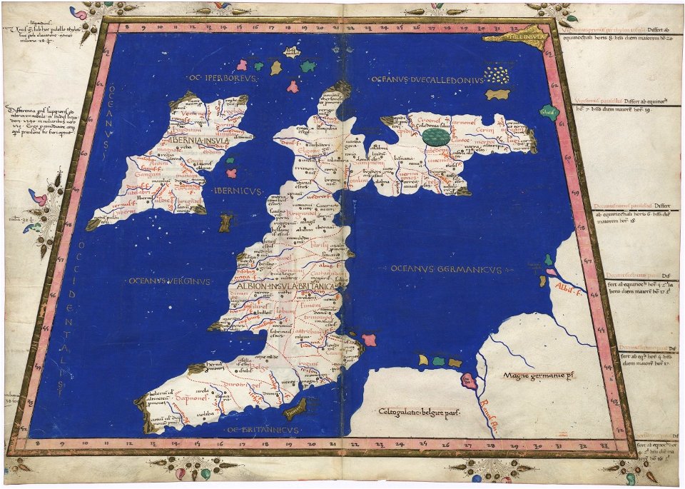 Ptolemy Cosmographia 1467 - Great Britain and Ireland