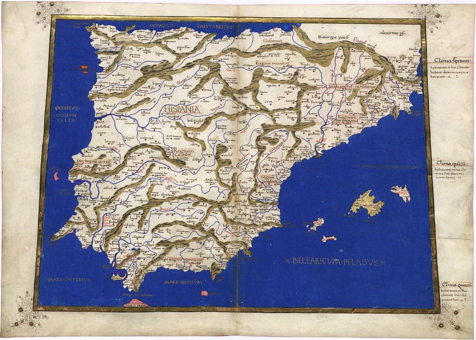 Ptolemy Cosmographia 1467 -Spain and Portugal