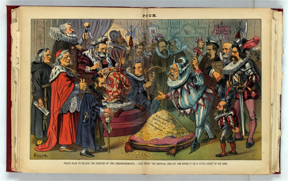 Puck's plan to relieve the country of two embarrassments - give Grant the surplus, and let him spend it on a little court of his own - Gillam. LCCN2012645203