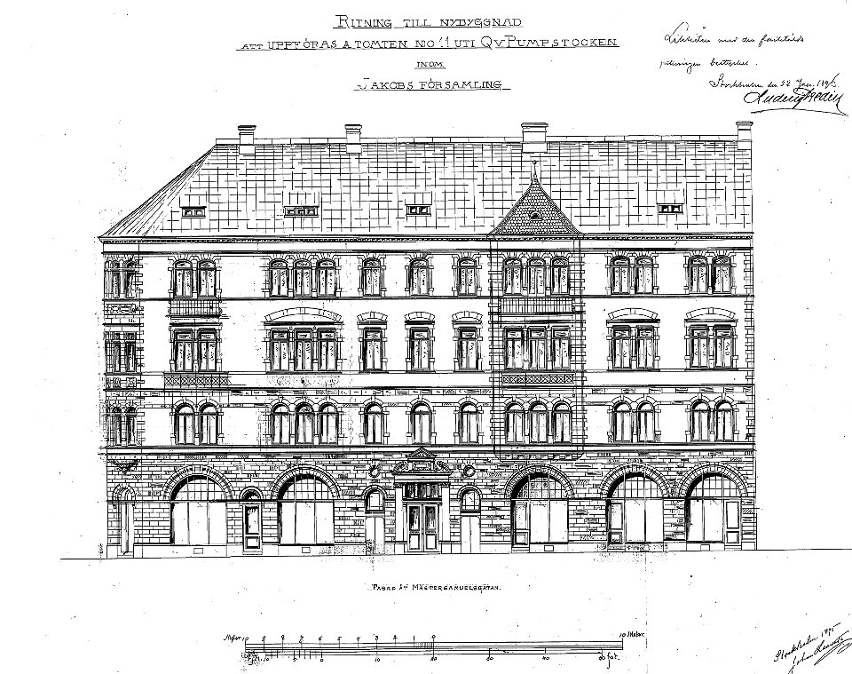 Pumpstocken 11, fasad, 1895b