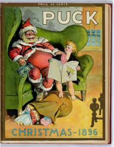 Puck Christmas 1896 - C.J. Taylor. LCCN2012648493. Free illustration for personal and commercial use.
