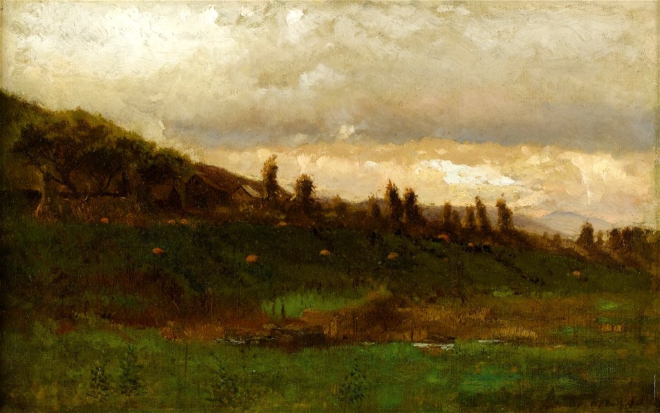 Pumpkins in a Field-Arthur Parton