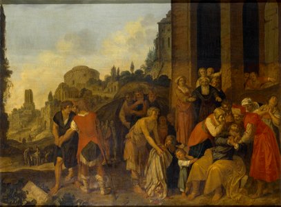 Jan Symonsz Pynas - Jacob's Sons Show Him Joseph's Blood-Stained Robe. Free illustration for personal and commercial use.