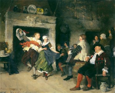 Friedrich von Puteani - Couple Dancing in a Tavern (1874)