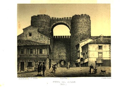 Puerta del Alcázar (Ávila) (1865) - Parcerisa, F. J. (1803-1875)