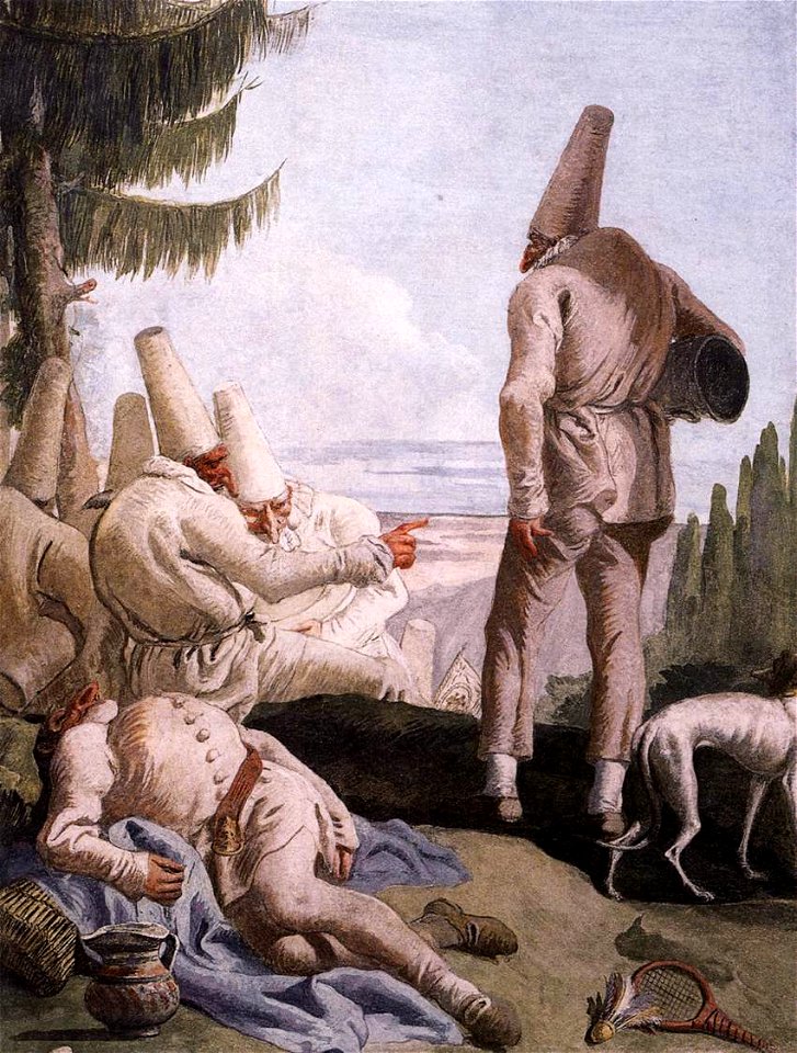 Pulcinella's Departure, Giovanni Domenico Tiepolo
