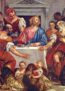 Pèlerins d'Emmaüs Veronese - center detail