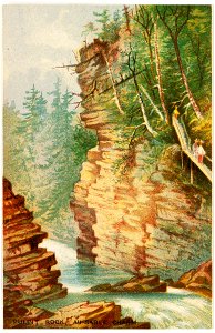 Pulpit Rock, Ausable Chasm (Boston Public Library)