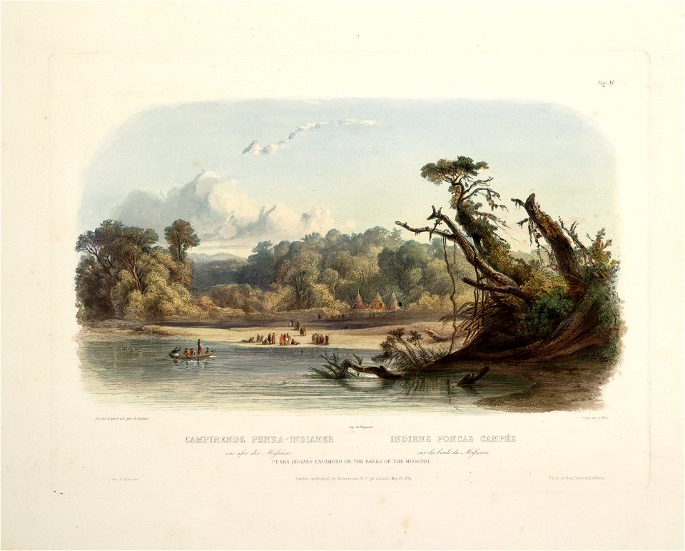 Punca or Ponca indians encamped on the banks of the Missouri 0011v