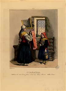 Pyrénées - Cadeaux de noce d'une jeune mariée aux Eaux-Bonnes, Vallée d'Ossau - Fonds Ancely - B315556101 A PINGRET 010