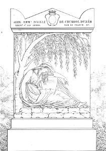 Quaglia - Le père Lachaise ou Recueil de dessins des principaux monuments de ce cimetière - Planche 12b1