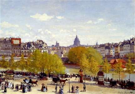 Quai du Louvre 1867, by Claude Monet. Free illustration for personal and commercial use.