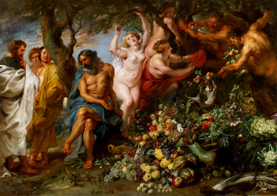Pythagoras advocating vegetarianism (1618-20); Peter Paul Rubens