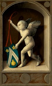 Putto with Arms of Jacques Coëne A14343