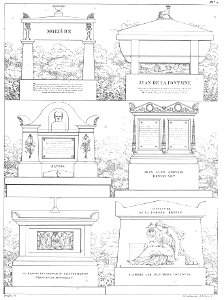 Quaglia - Le père Lachaise ou Recueil de dessins des principaux monuments de ce cimetière - Planche 4