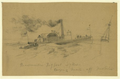 Quartermasters Tugboat Sykes, carrying mail off Mobile LCCN2004660103