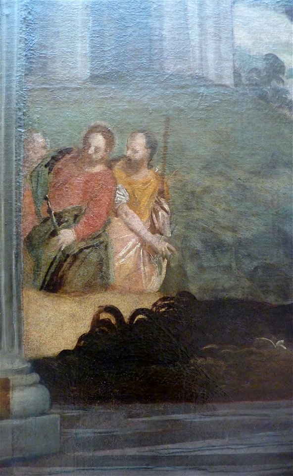 Pèlerins d'Emmaüs Veronese - left side detail