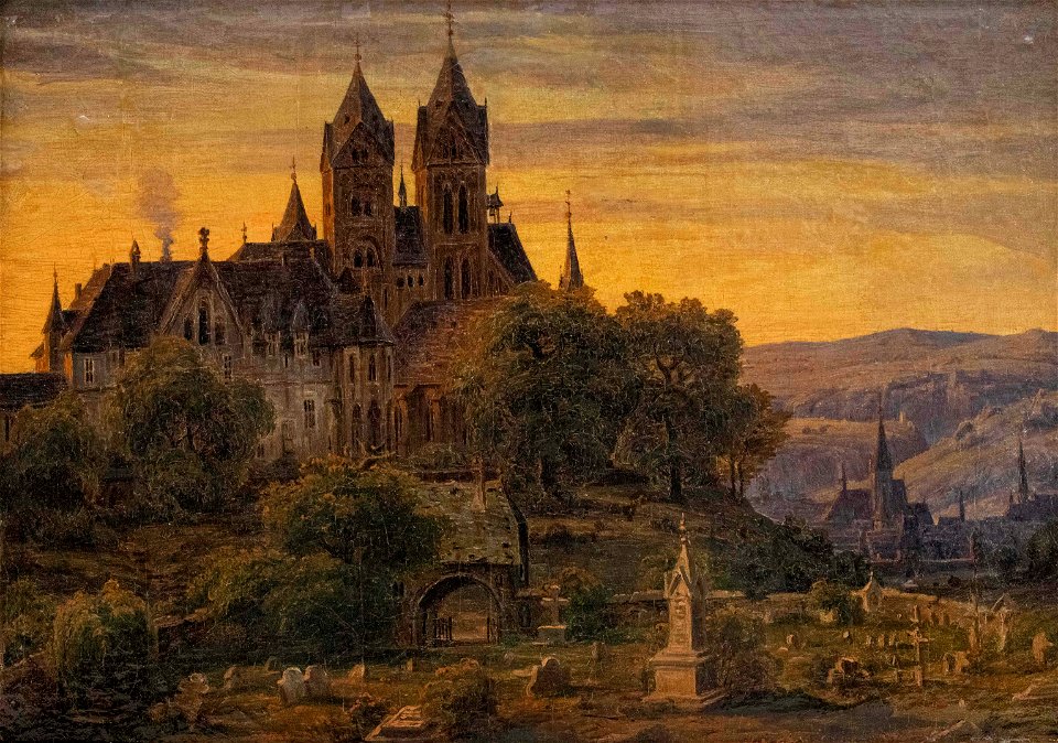 Quaglio (Umkreis) Dom mit altem Friedhof