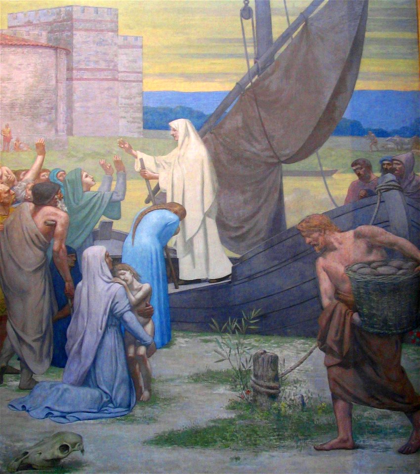 Puvis de Chavannes - Sainte Geneviève bringing supplies to Paris a