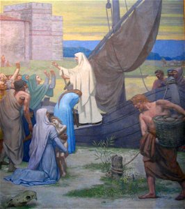 Puvis de Chavannes - Sainte Geneviève bringing supplies to Paris a