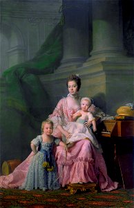 Queen Charlotte (1744-1818) with her two eldest sons, by Allan Ramsay