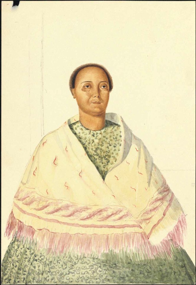 Queen Charlotte of Tongatabu, 1854, watercolour by James Gay Sawkins
