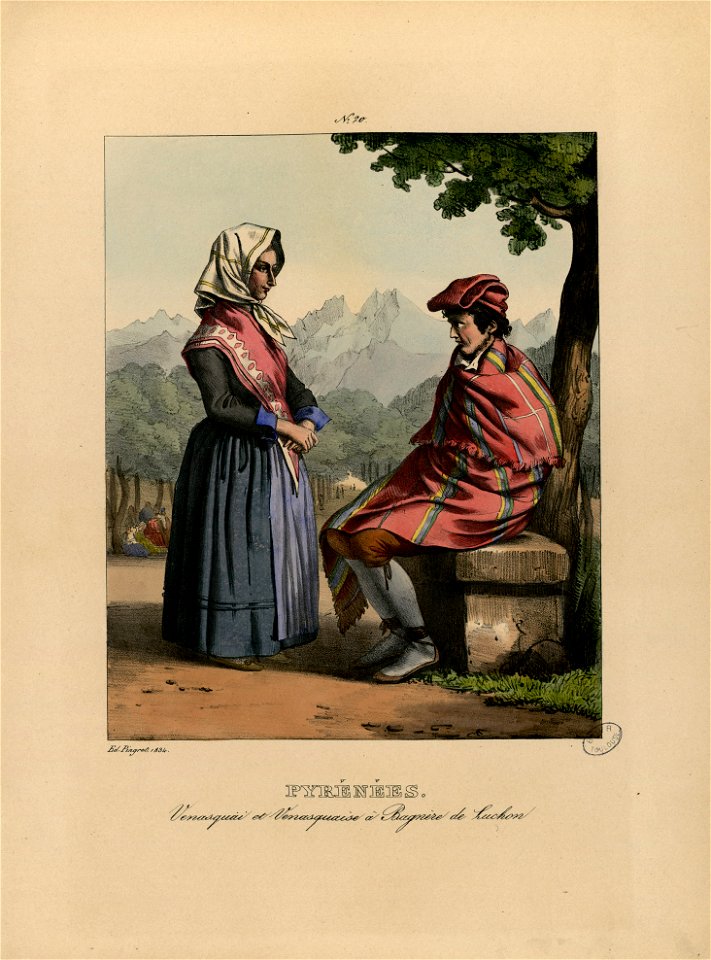 Pyrénées - Venasquai et Venasquaise à Bagnère de Luchon (sic) - Fonds Ancely - B315556101 A PINGRET 022