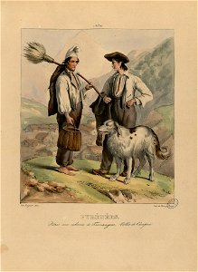 Pyrénées - Pâtres aux cabanes de Tramezaigues, Vallée de Campan - Fonds Ancely - B315556101 A PINGRET 019