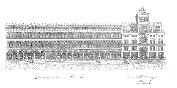 Quadri-Moretti, Piazza San Marco (1831), 05. Free illustration for personal and commercial use.