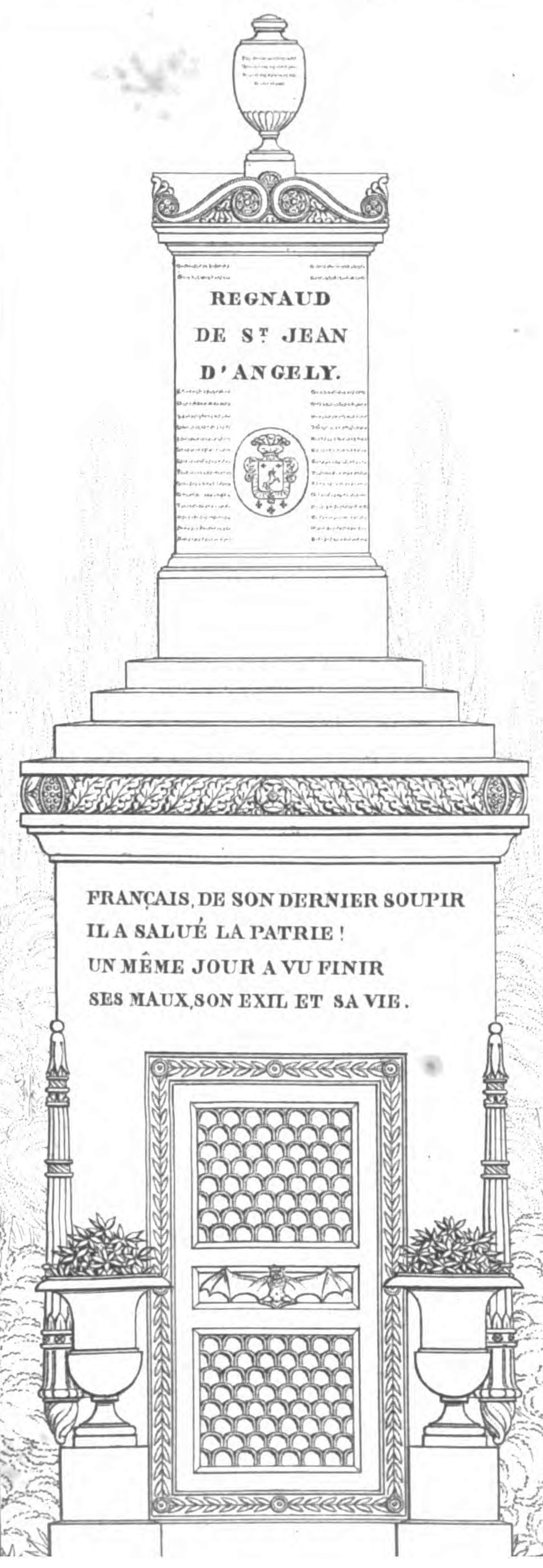 Quaglia - Le père Lachaise ou Recueil de dessins des principaux monuments de ce cimetière - Planche 17 (cropped)
