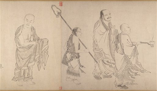 Qiu Ying - The Sixteen Luohans - 1989.235.3 - Metropolitan Museum of Art