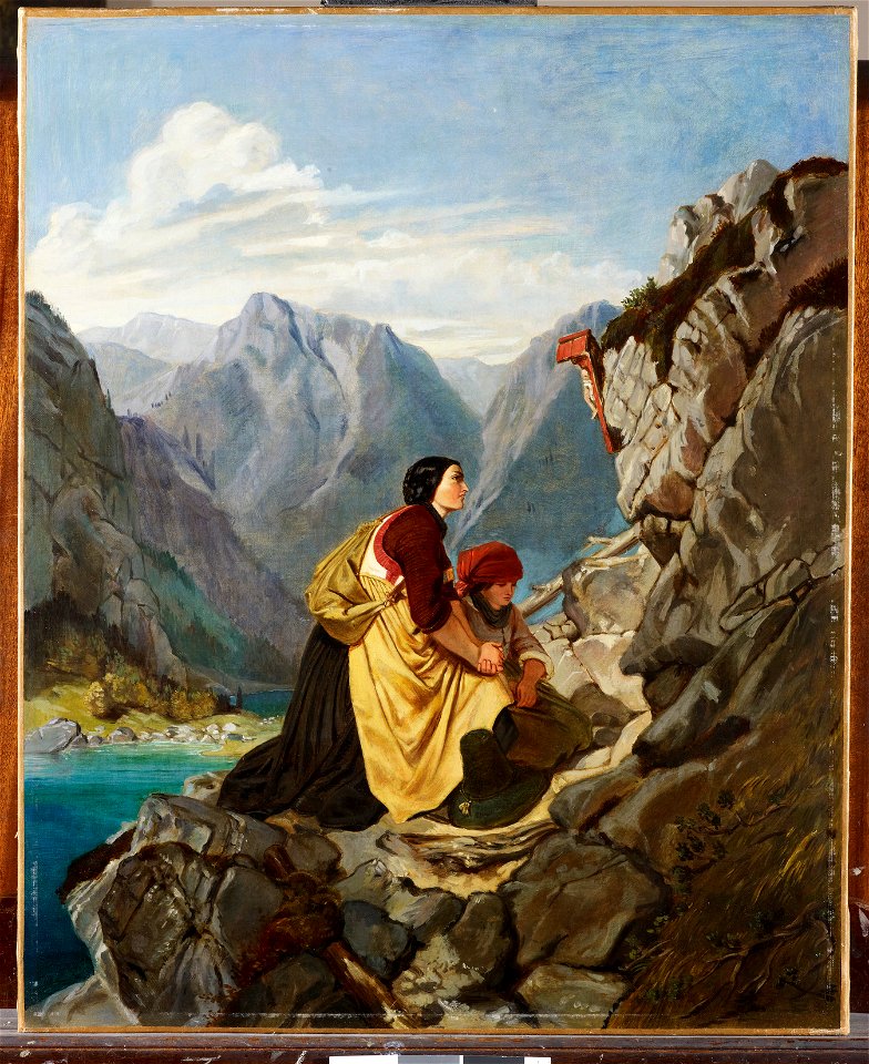 Queen Victoria, Queen of the United Kingdom (1819-1901) - Tyrolese Woman and Child after Philip Foltz - RCIN 408362 - Royal Collection
