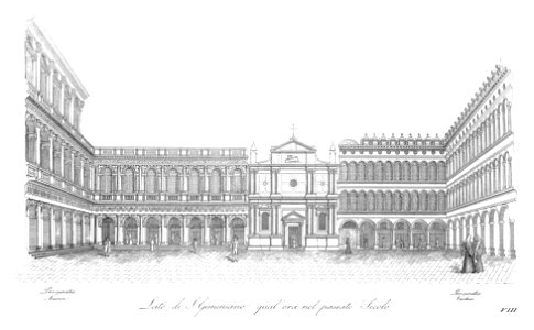 Quadri-Moretti, Piazza San Marco (1831), 08. Free illustration for personal and commercial use.