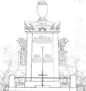Quaglia - Le père Lachaise ou Recueil de dessins des principaux monuments de ce cimetière - Planche 8a1