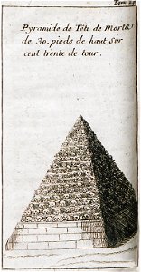 Pyramide de Tête de Mort de 30 pieds de haut, sur cent trente de tour - Lucas Paul - 1712