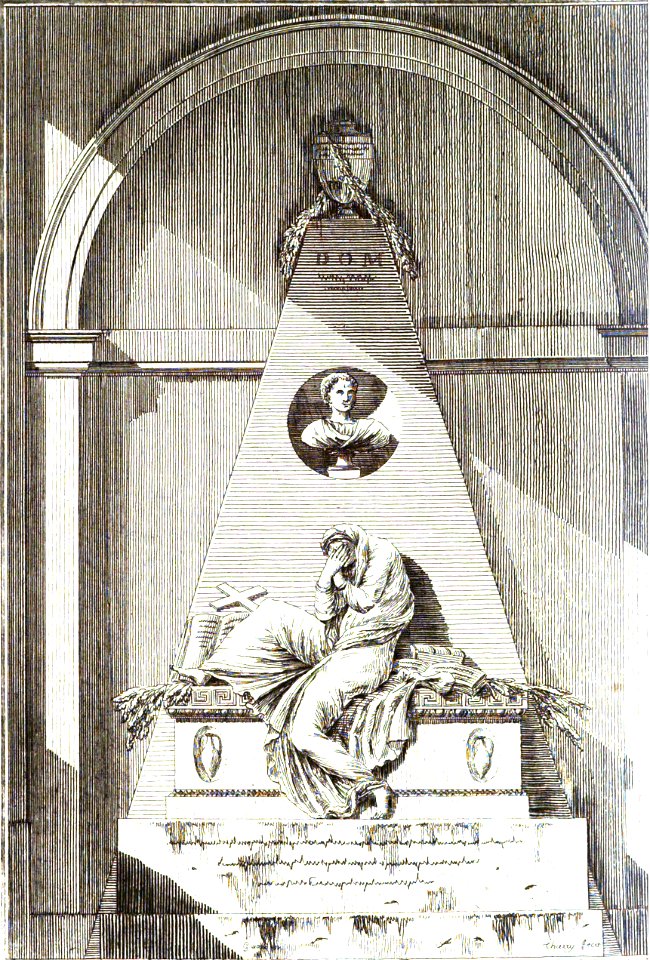 Quaglia - Le père Lachaise ou Recueil de dessins des principaux monuments de ce cimetière - Planche V