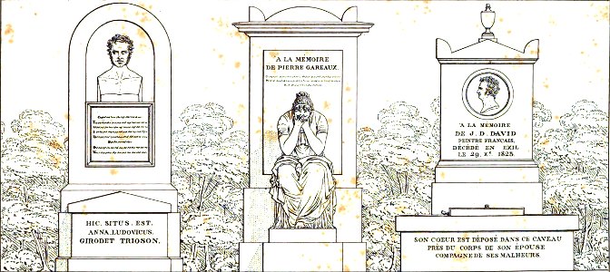 Quaglia - Le père Lachaise ou Recueil de dessins des principaux monuments de ce cimetière - Planche 2b