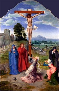 Quentin Massys-The Crucifixion-after 1515,National Gallery,London. Free illustration for personal and commercial use.