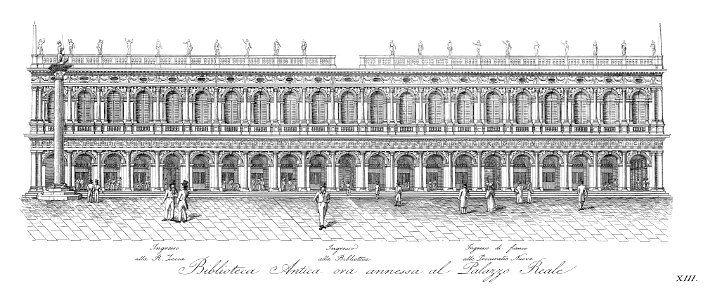 Quadri-Moretti, Piazza San Marco (1831), 13. Free illustration for personal and commercial use.