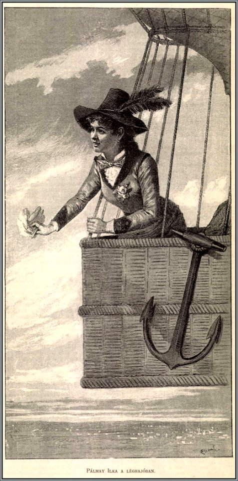 Pálmay Ilka a léghajóban, Mo. és a Nagyvilág, 1883