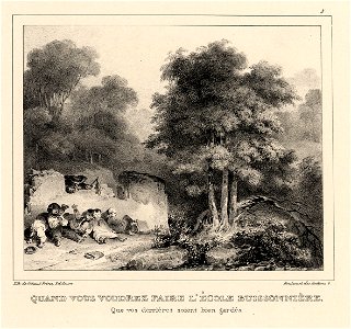 Quand vous voundrez faire l'école buissonière, que vos derrières soient bien gardés (BM 1855,0414.131)