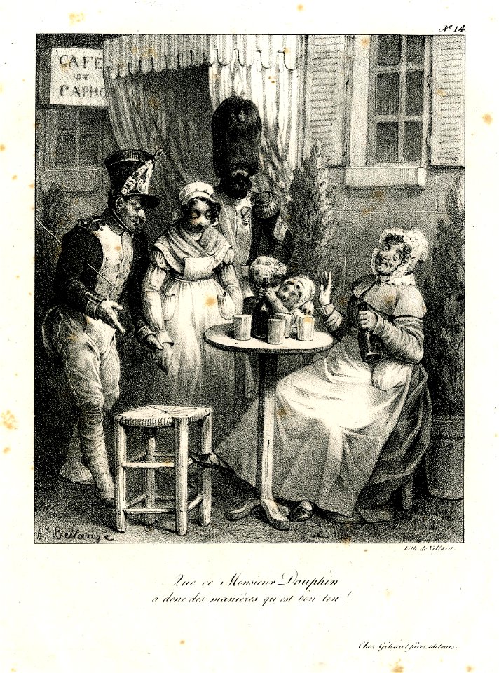 Que ce monsieur Dauphin a donc des manières qu'est bon ton! (BM 1880,0508.234)