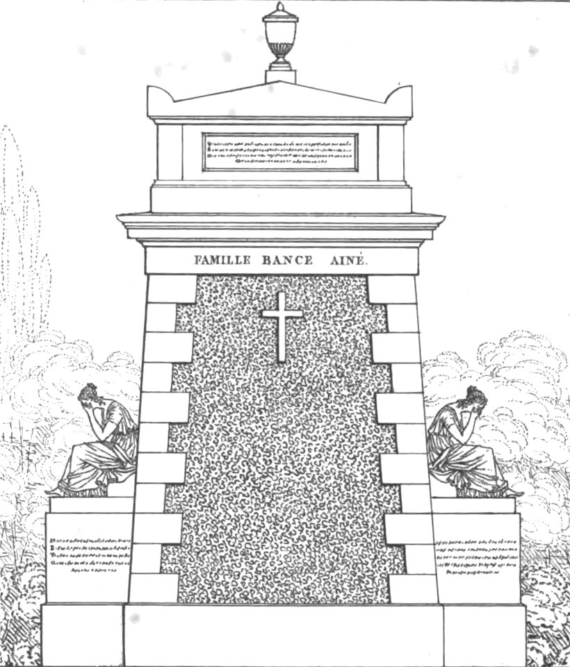 Quaglia - Le père Lachaise ou Recueil de dessins des principaux monuments de ce cimetière - Planche 8a3