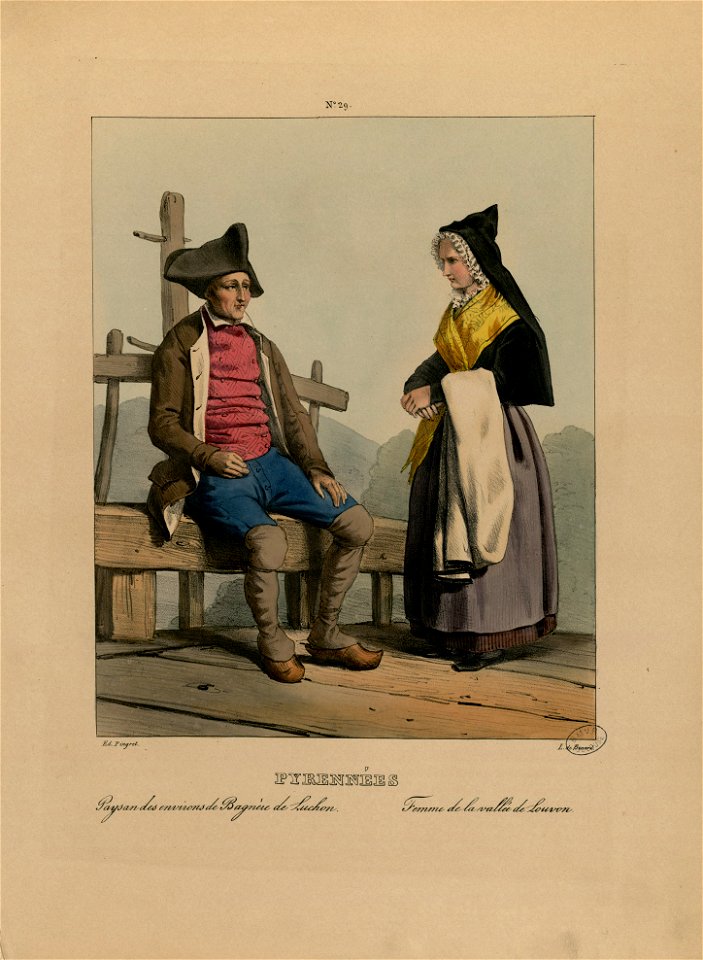 Pyrénées - Paysan des environs de Bagnères de Luchon - Femme de la vallée de Louron - Fonds Ancely - B315556101 A PINGRET 031