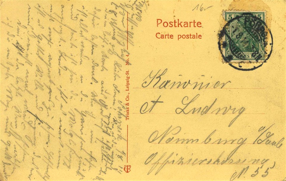 Pößneck, Thüringen - Postamt (back) (Zeno Ansichtskarten)