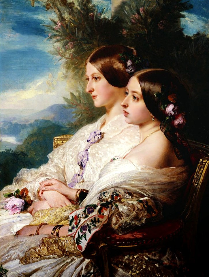Queen Victoria and her cousin the Duchess of Nemours