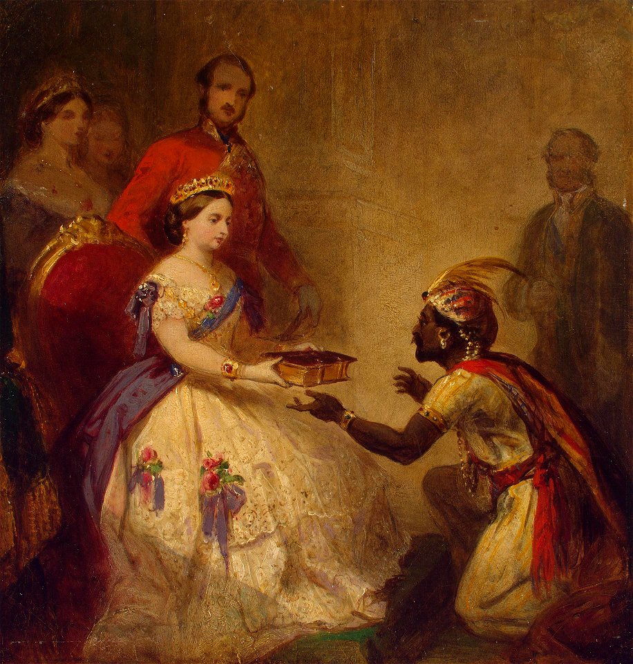 Queen Victoria Giving the Bible to an African Chief (Barker)