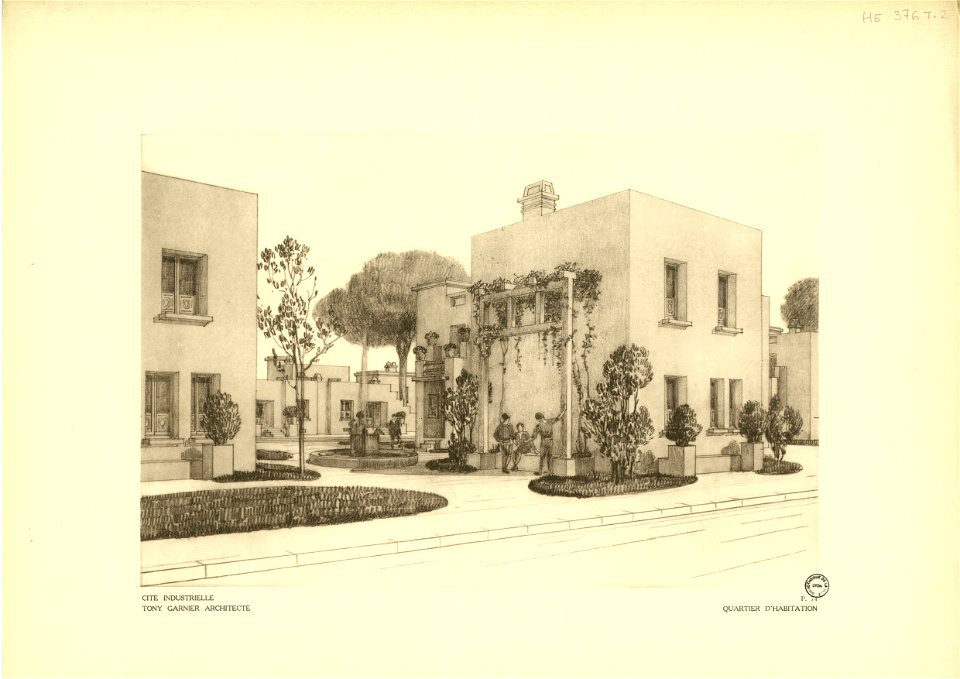 Quartier d'habitation; perspective - Planche 74